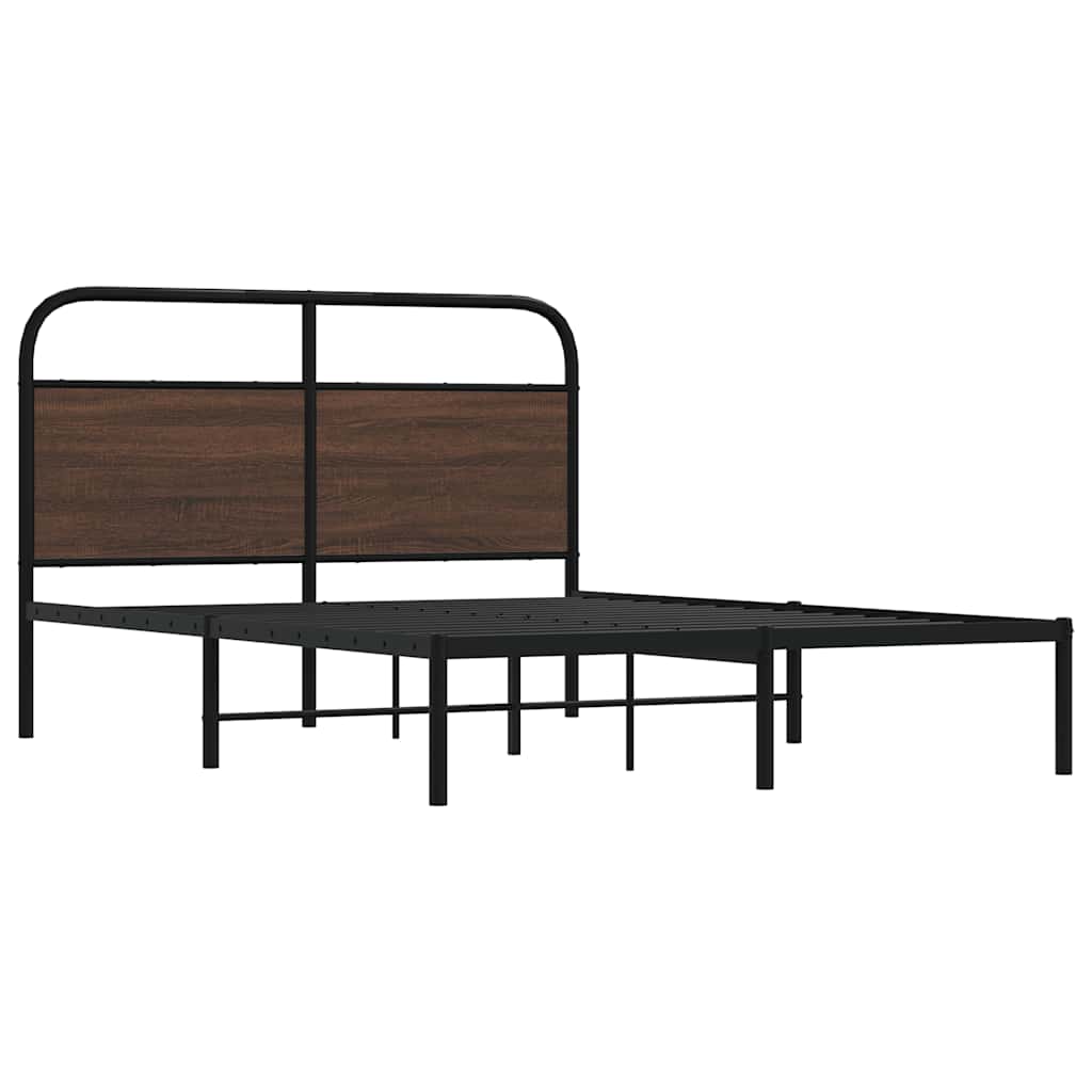 Cadre de lit sans matelas 160x200 cm chêne marron - XIOS