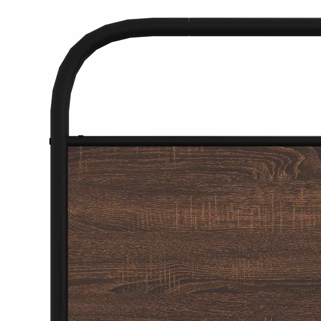 Cadre de lit sans matelas 90x200cm chêne marron bois ingénierie - XIOS
