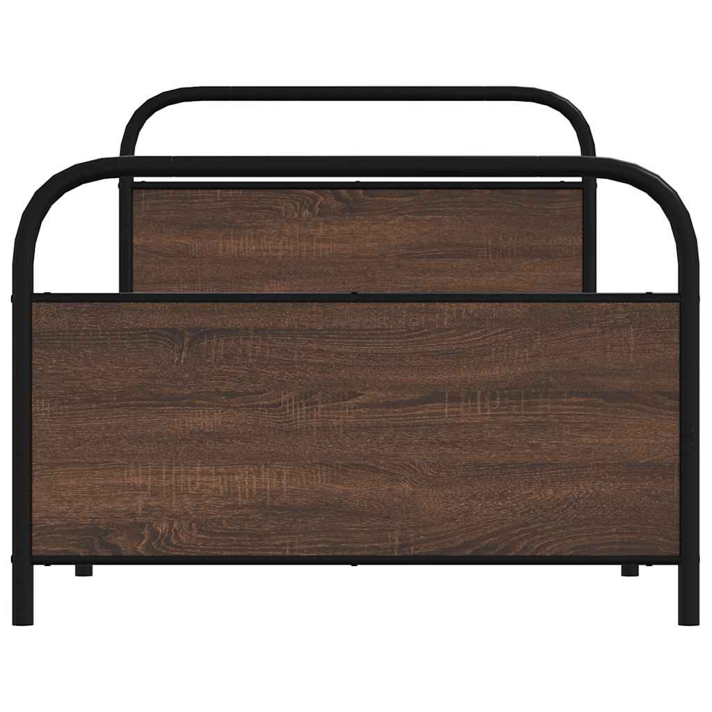 Cadre de lit sans matelas 100x190 cm chêne marron - XIOS