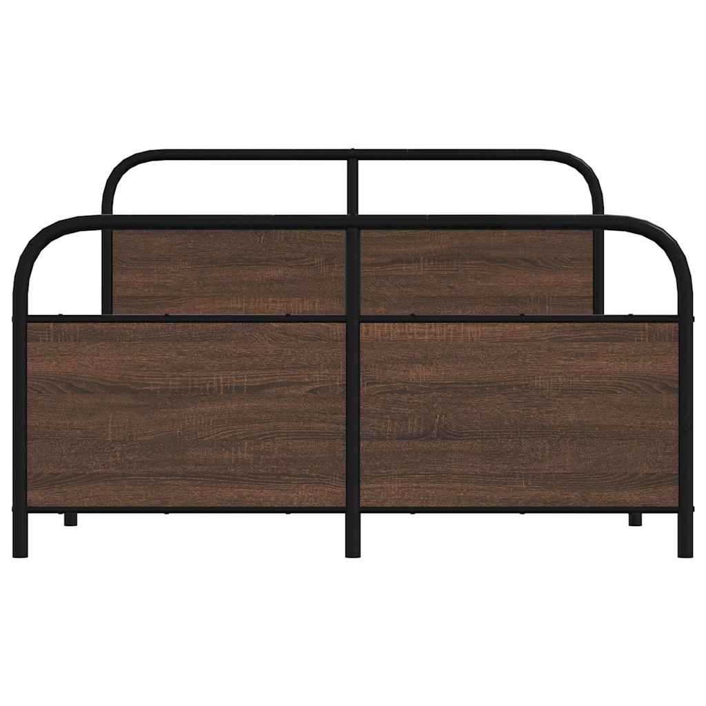 Cadre de lit sans matelas 120x200 cm chêne marron - XIOS