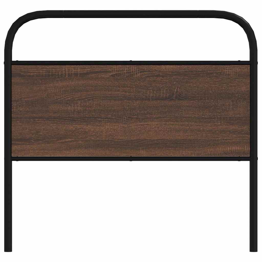Tête de lit chêne marron 90 cm acier et bois d'ingénierie - XIOS