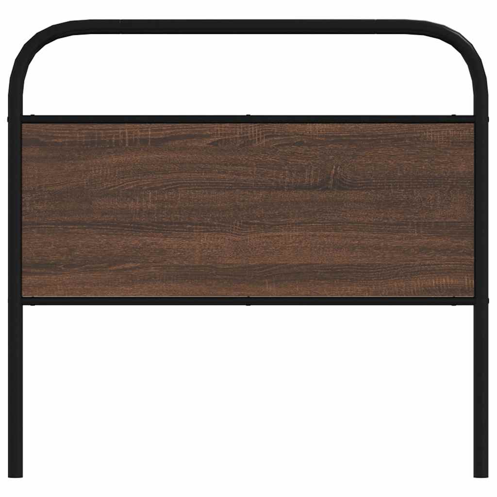 Tête de lit chêne marron 100 cm acier et bois d'ingénierie - XIOS