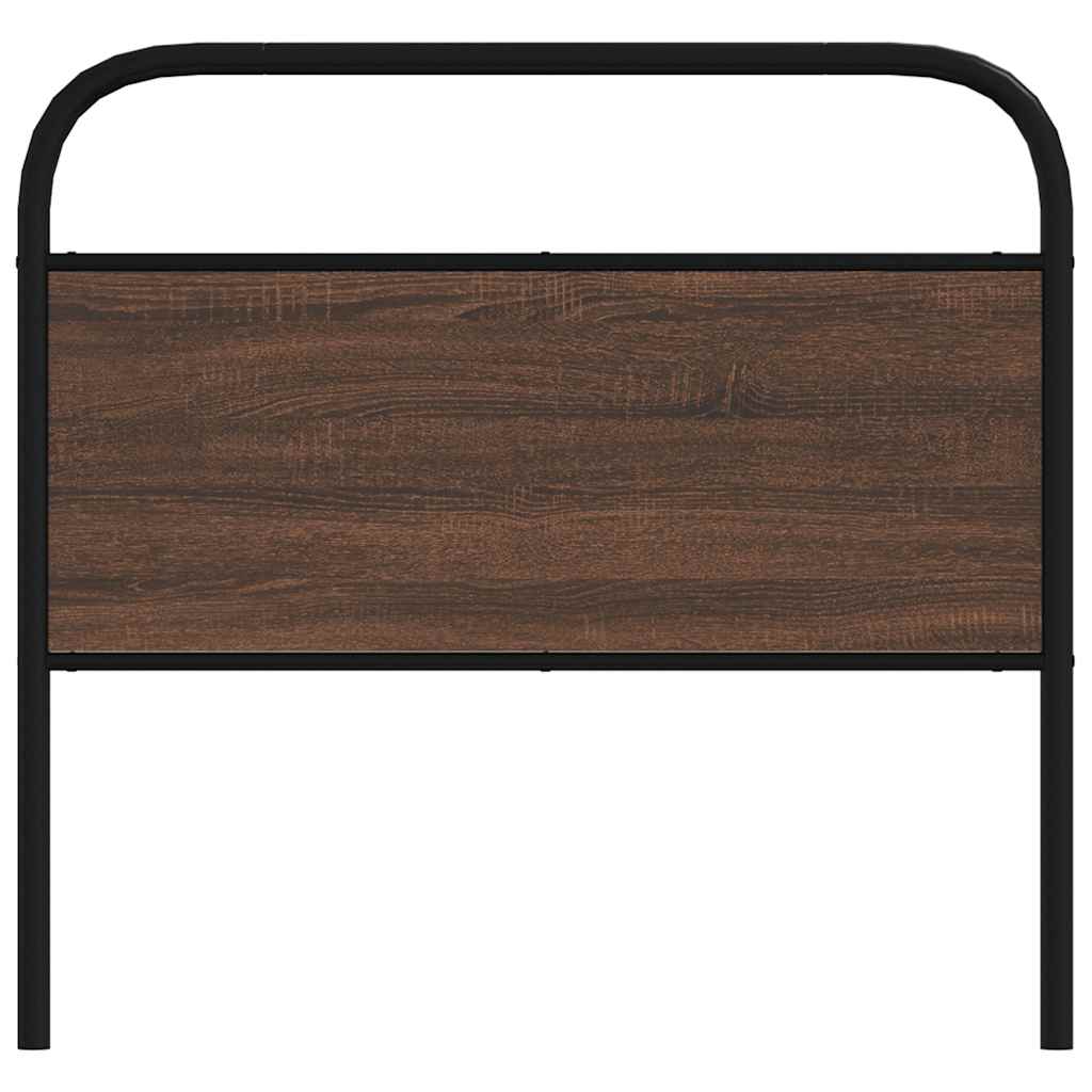 Tête de lit chêne marron 107 cm acier et bois d'ingénierie - XIOS