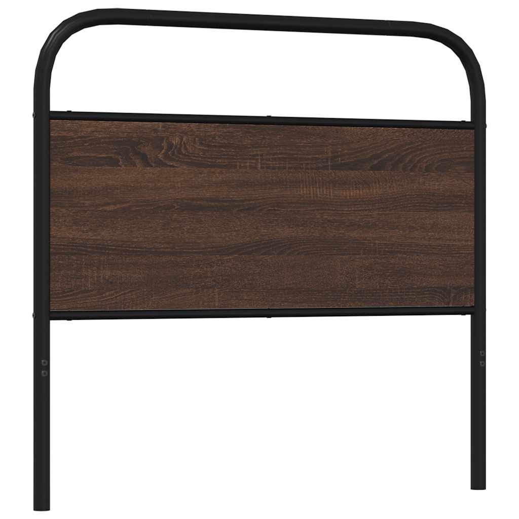 Tête de lit chêne marron 107 cm acier et bois d'ingénierie - XIOS