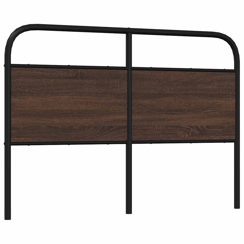 Tête de lit chêne marron 120 cm acier et bois d'ingénierie - XIOS