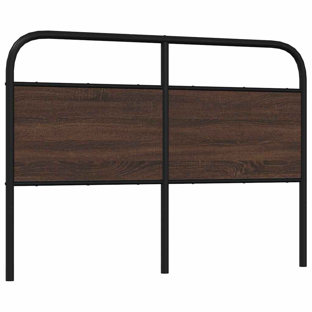 Tête de lit chêne marron 135 cm acier et bois d'ingénierie - XIOS