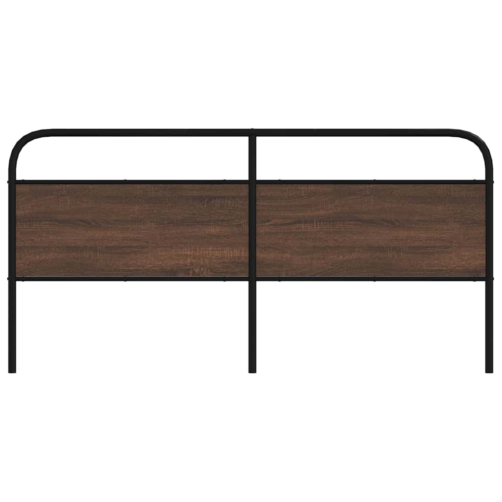 Tête de lit chêne marron 180 cm acier et bois d'ingénierie - XIOS
