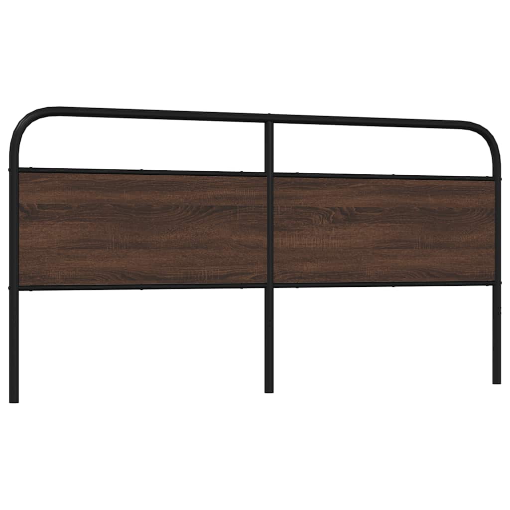 Tête de lit chêne marron 180 cm acier et bois d'ingénierie - XIOS