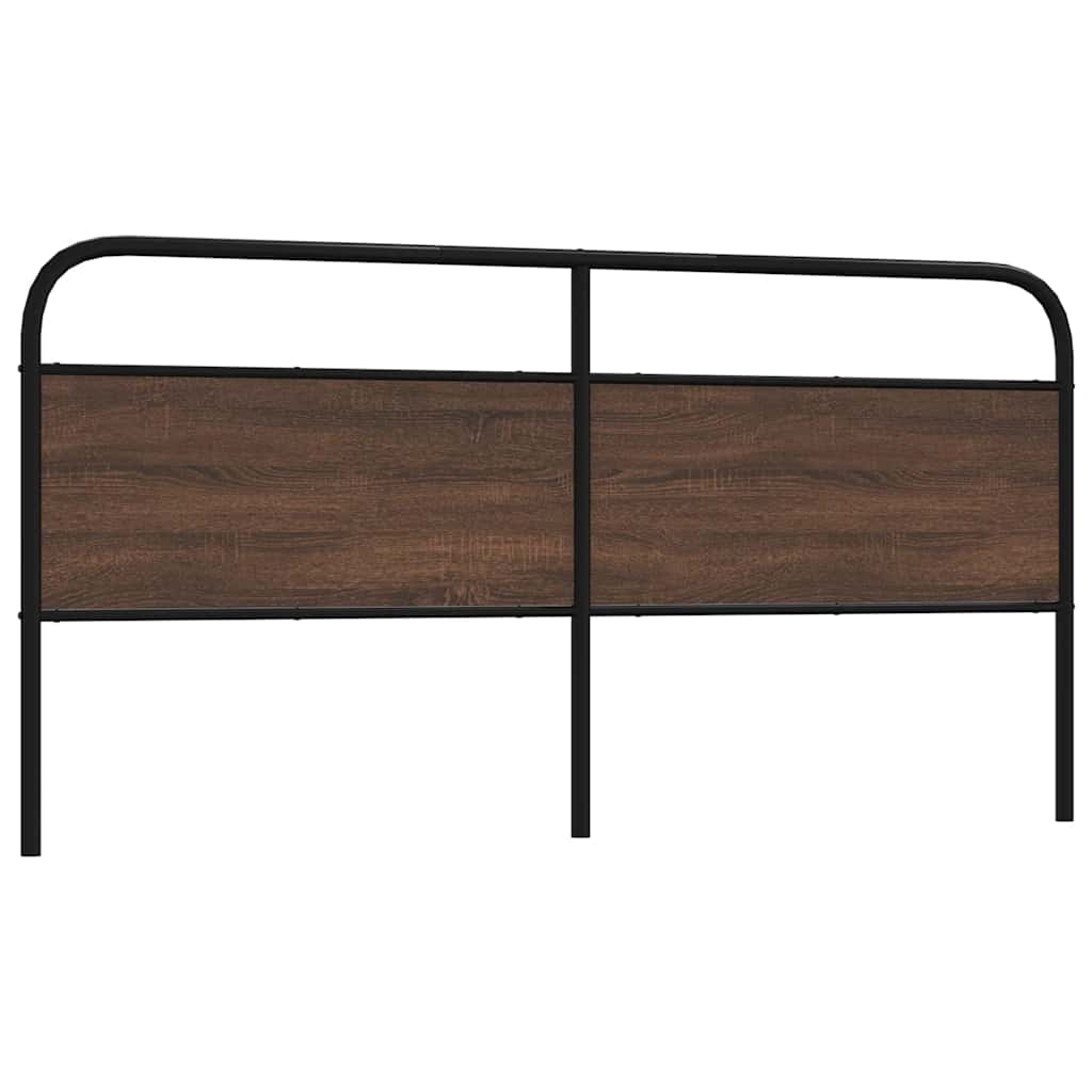 Tête de lit chêne marron 200 cm acier et bois d'ingénierie - XIOS