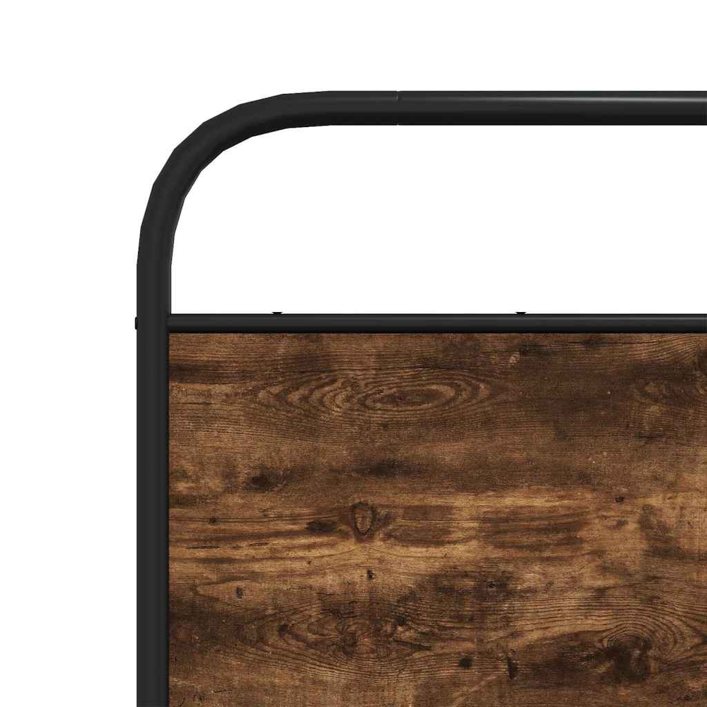 Cadre de lit sans matelas 100x200 cm chêne fumé bois ingénierie - XIOS