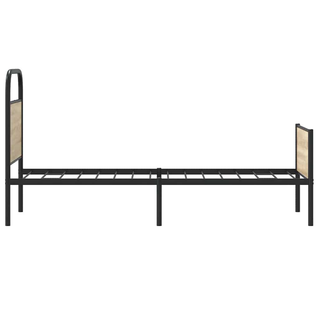 Cadre de lit sans matelas 80x200cm chêne sonoma bois ingénierie - XIOS