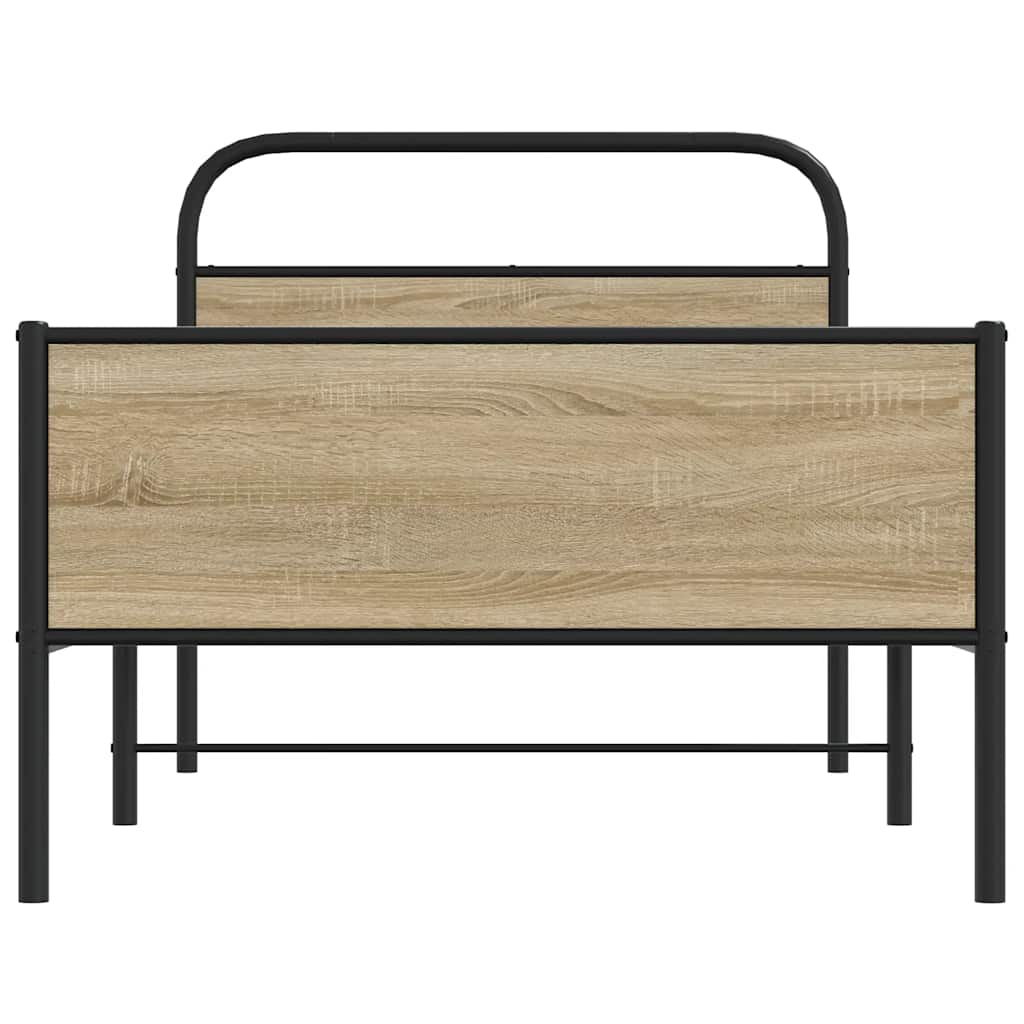 Cadre de lit sans matelas 90x190cm chêne sonoma bois ingénierie - XIOS