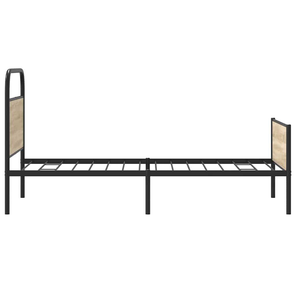 Cadre de lit sans matelas 90x200cm chêne sonoma bois ingénierie - XIOS