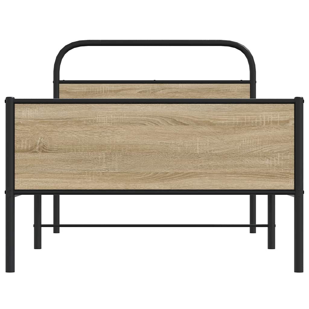 Cadre de lit sans matelas 107x203 cm chêne sonoma - XIOS