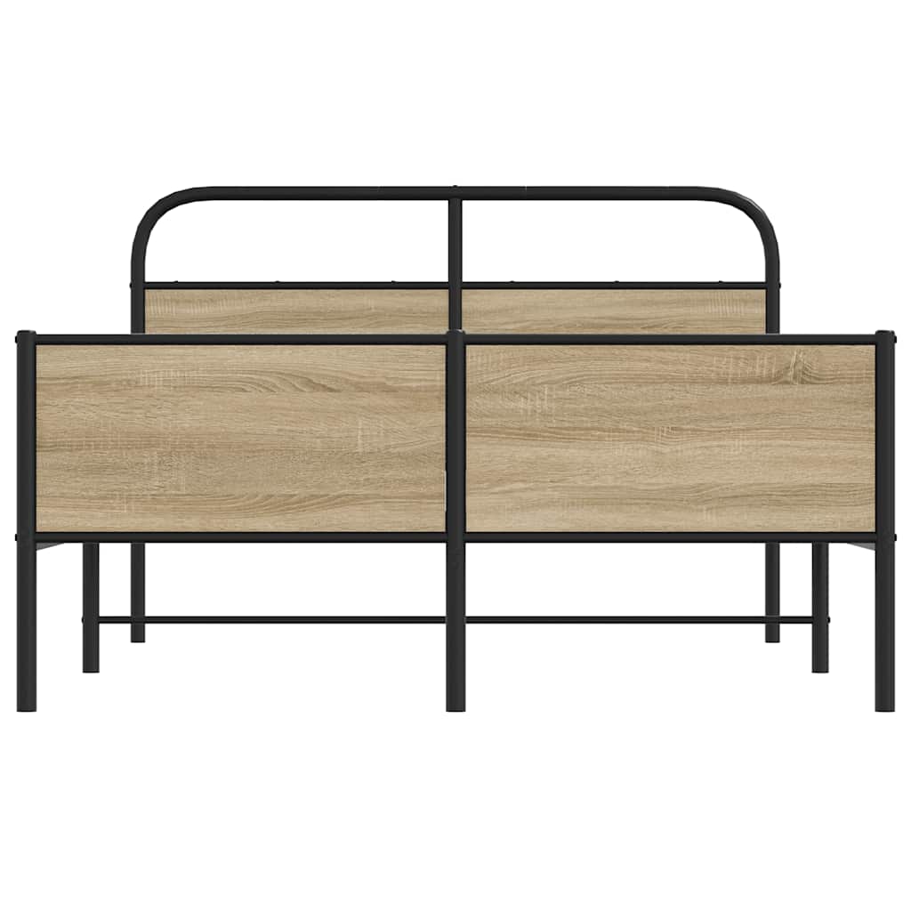 Cadre de lit sans matelas 120x200 cm chêne sonoma - XIOS
