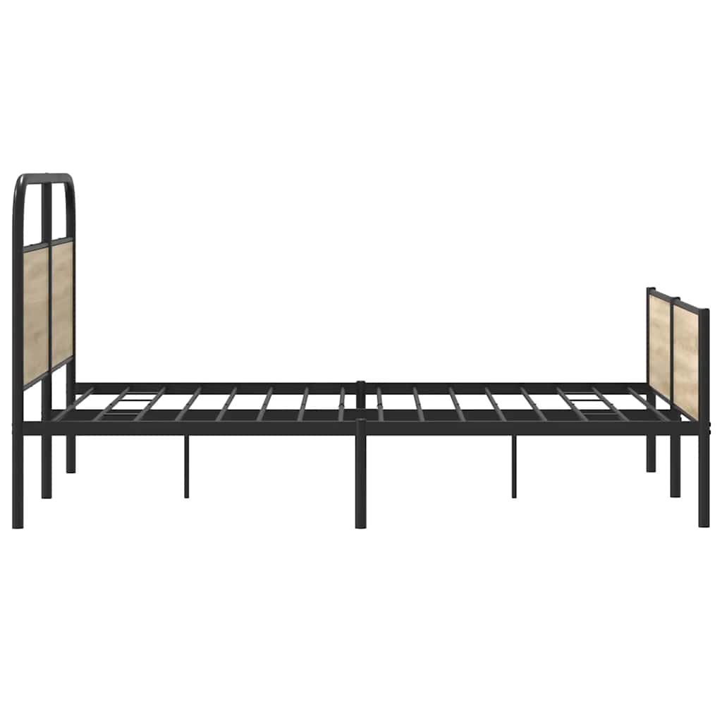 Cadre de lit sans matelas 135x190 cm chêne sonoma - XIOS