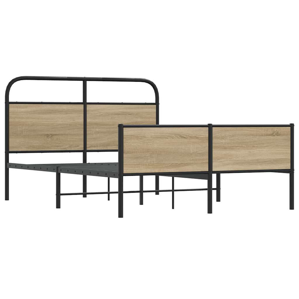 Cadre de lit sans matelas 140x190 cm chêne sonoma - XIOS