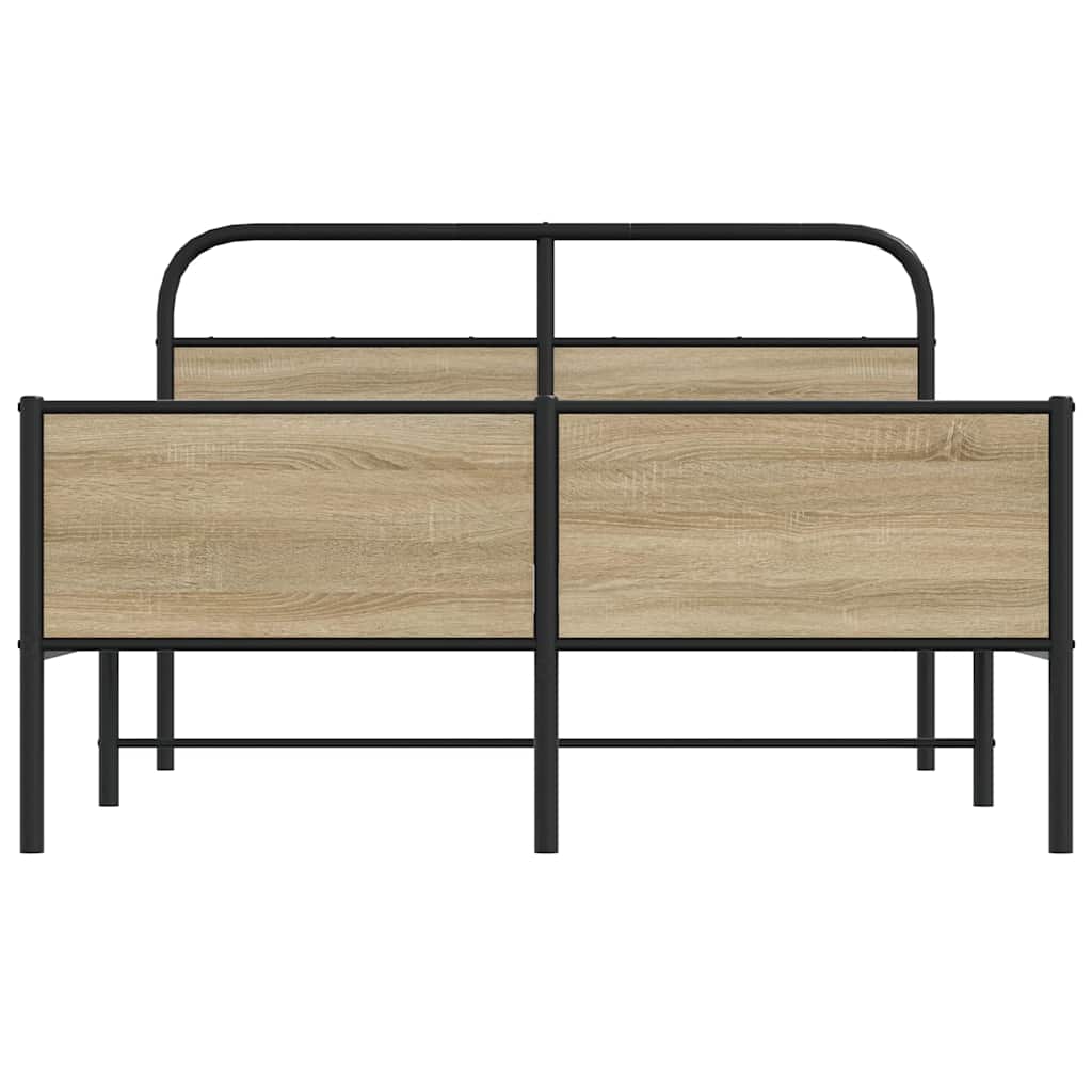 Cadre de lit sans matelas 140x190 cm chêne sonoma - XIOS