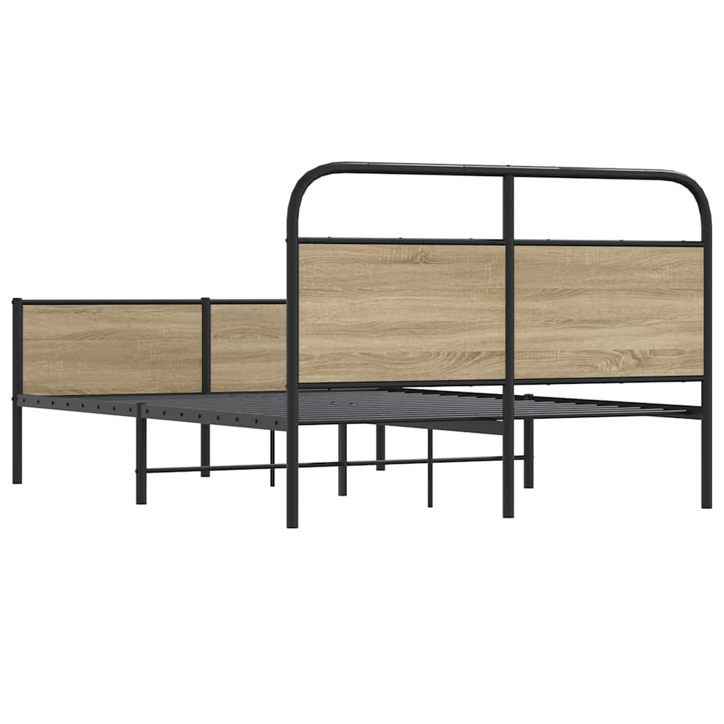 Cadre de lit sans matelas 140x190 cm chêne sonoma - XIOS