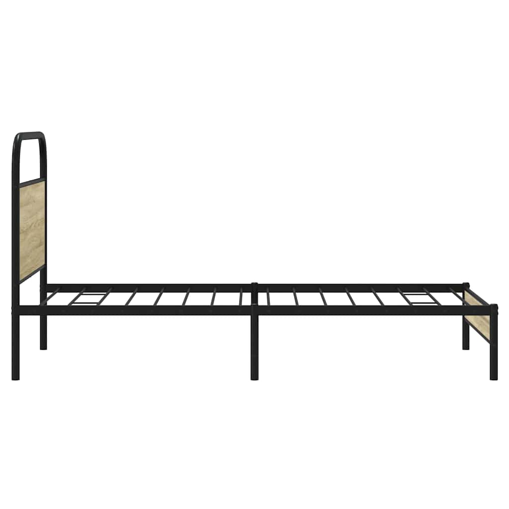 Cadre de lit sans matelas 90x200cm chêne sonoma bois ingénierie - XIOS