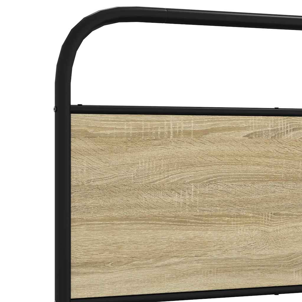 Cadre de lit sans matelas 90x200cm chêne sonoma bois ingénierie - XIOS