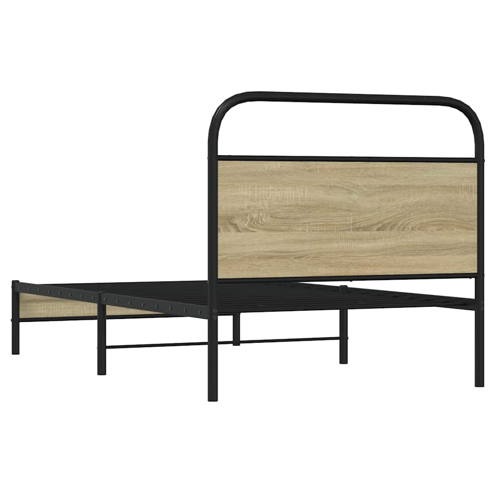 Cadre de lit sans matelas 100x190 cm chêne sonoma - XIOS