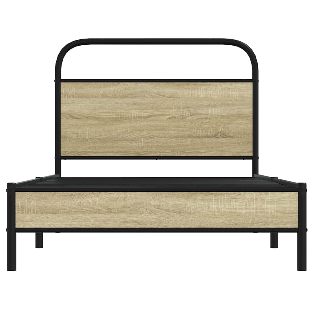 Cadre de lit sans matelas 107x203 cm chêne sonoma - XIOS