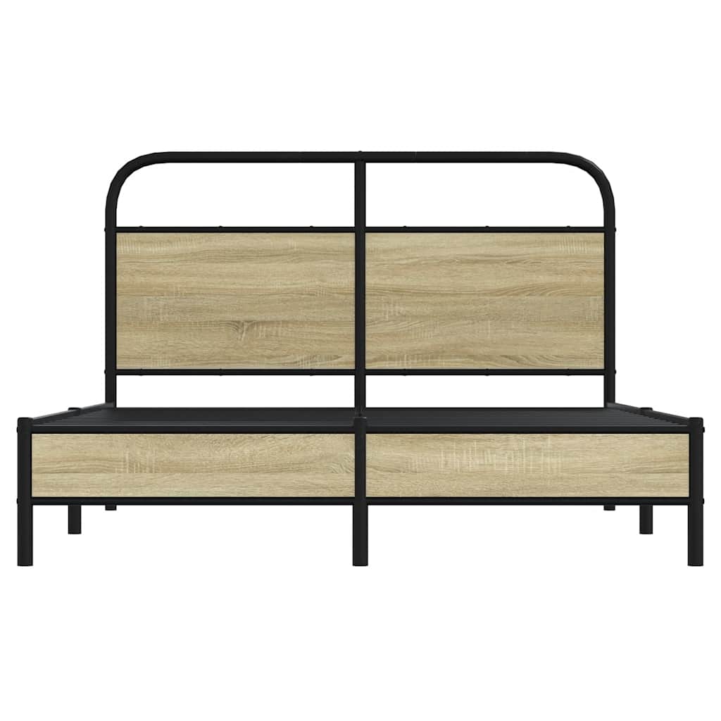 Cadre de lit sans matelas 120x200 cm chêne sonoma - XIOS
