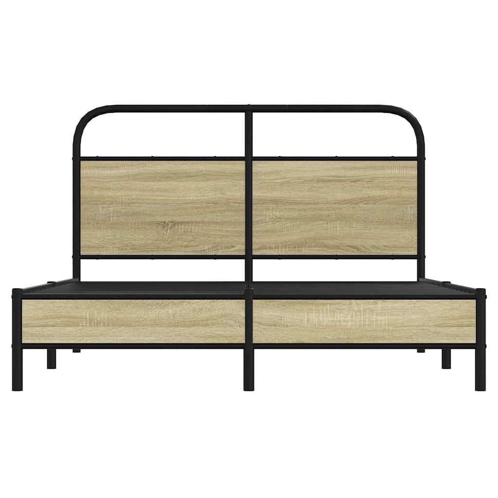 Cadre de lit sans matelas 140x190 cm chêne sonoma - XIOS