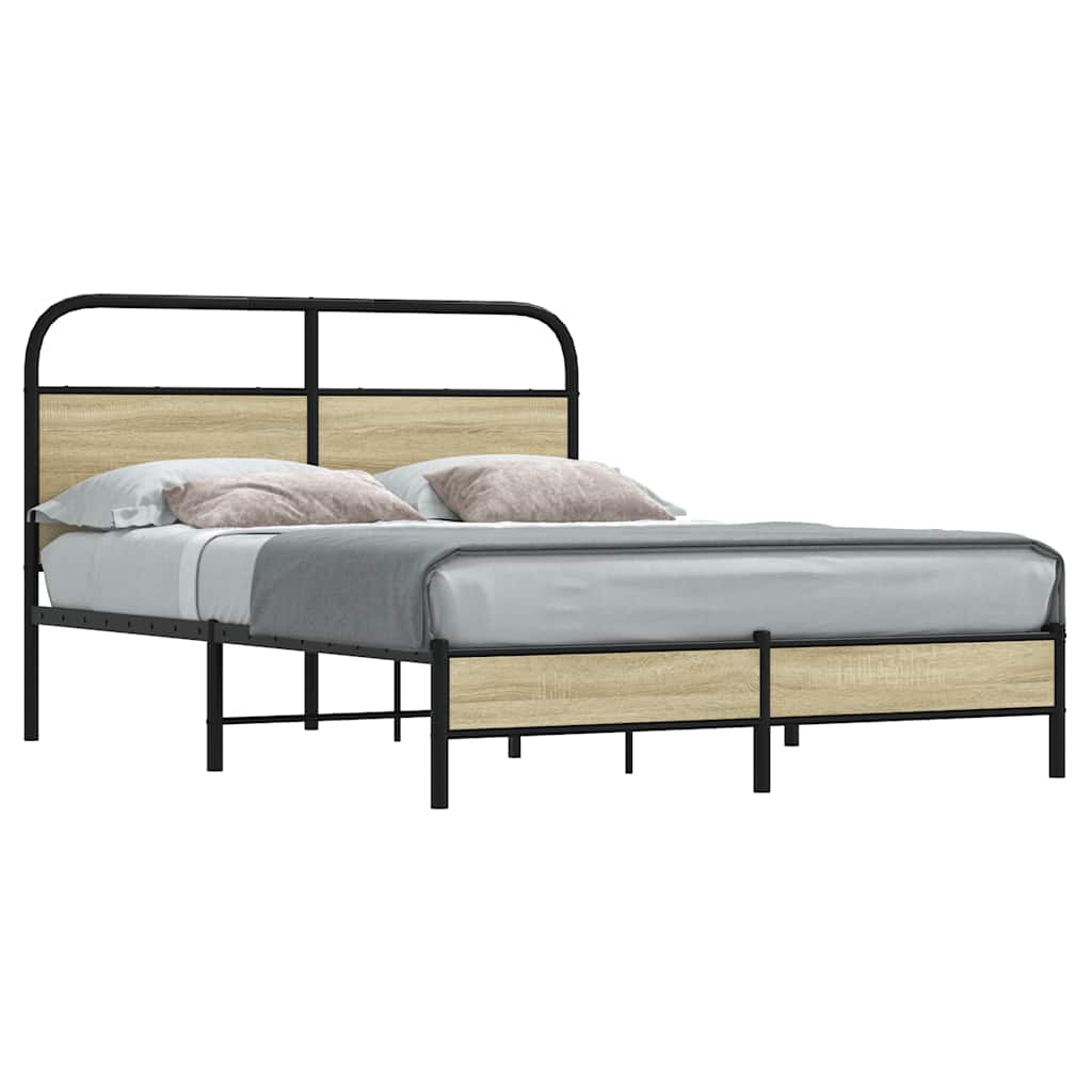 Cadre de lit sans matelas 140x190 cm chêne sonoma - XIOS