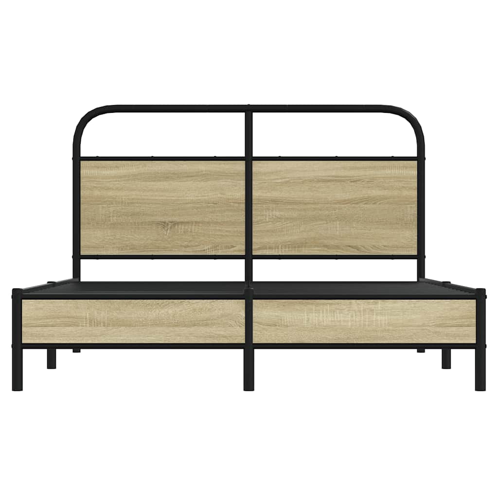 Cadre de lit sans matelas 140x200 cm chêne sonoma - XIOS