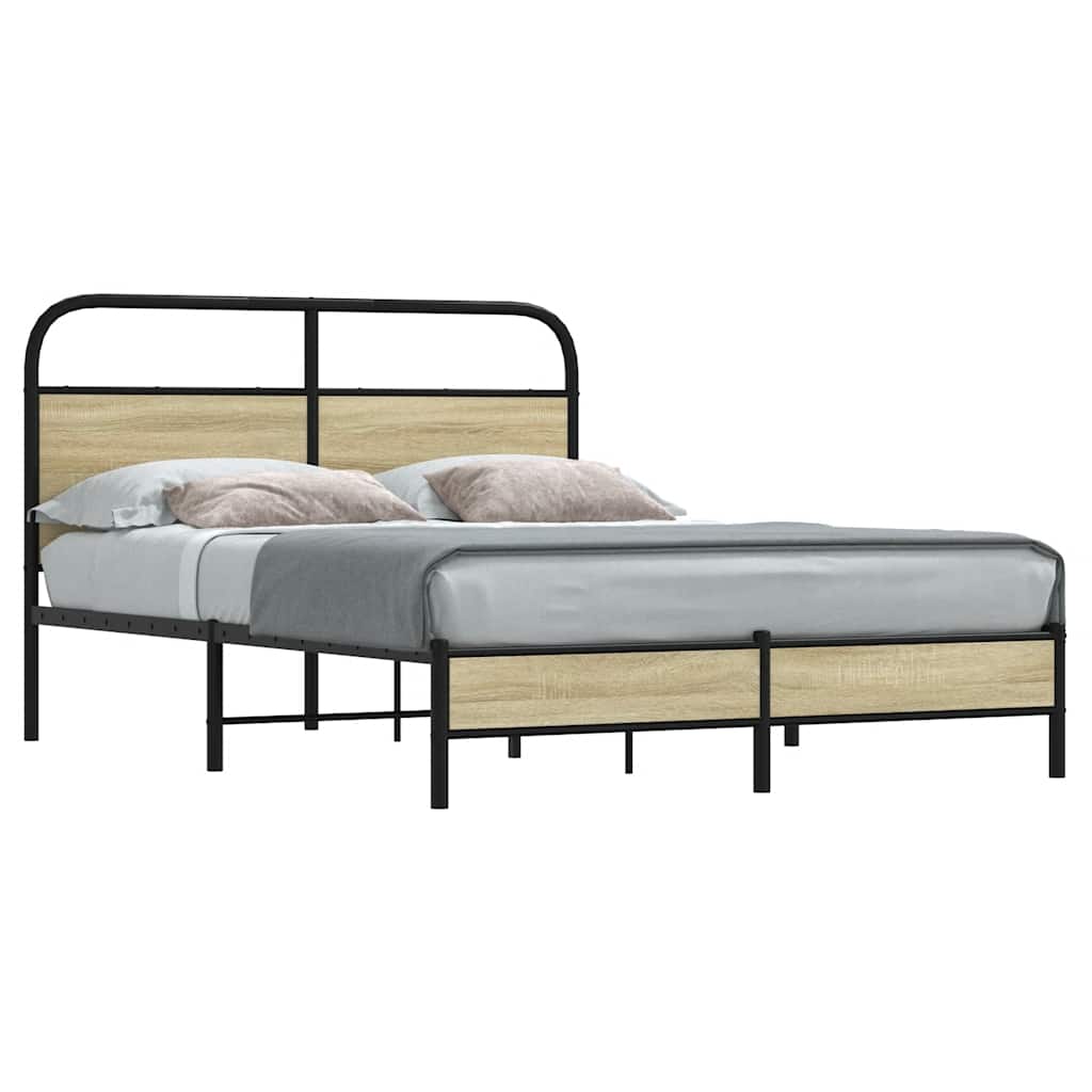 Cadre de lit sans matelas 140x200 cm chêne sonoma - XIOS