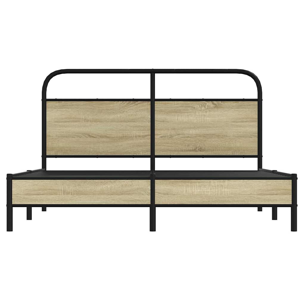 Cadre de lit sans matelas 160x200 cm chêne sonoma - XIOS