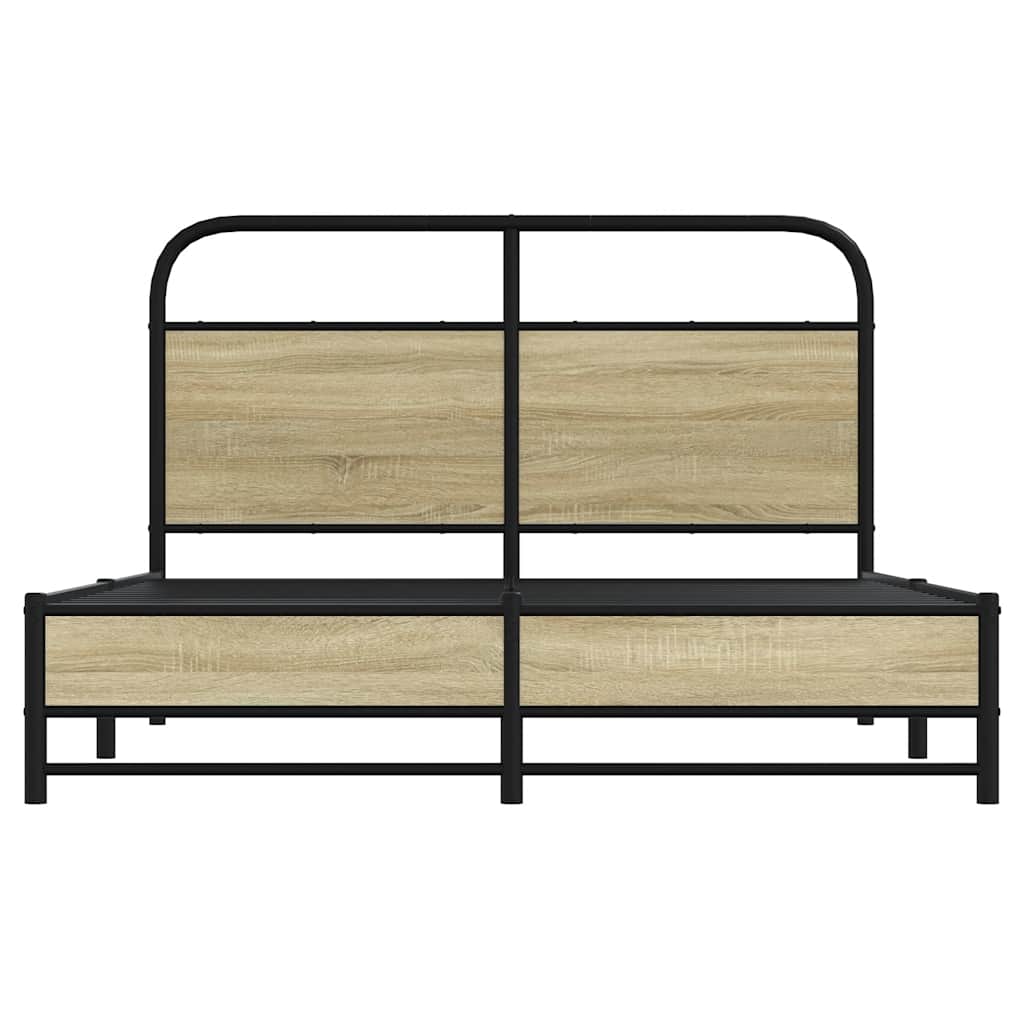 Cadre de lit sans matelas 120x200 cm chêne sonoma - XIOS