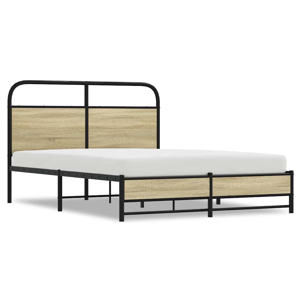 Cadre de lit sans matelas 135x190 cm chêne sonoma - XIOS