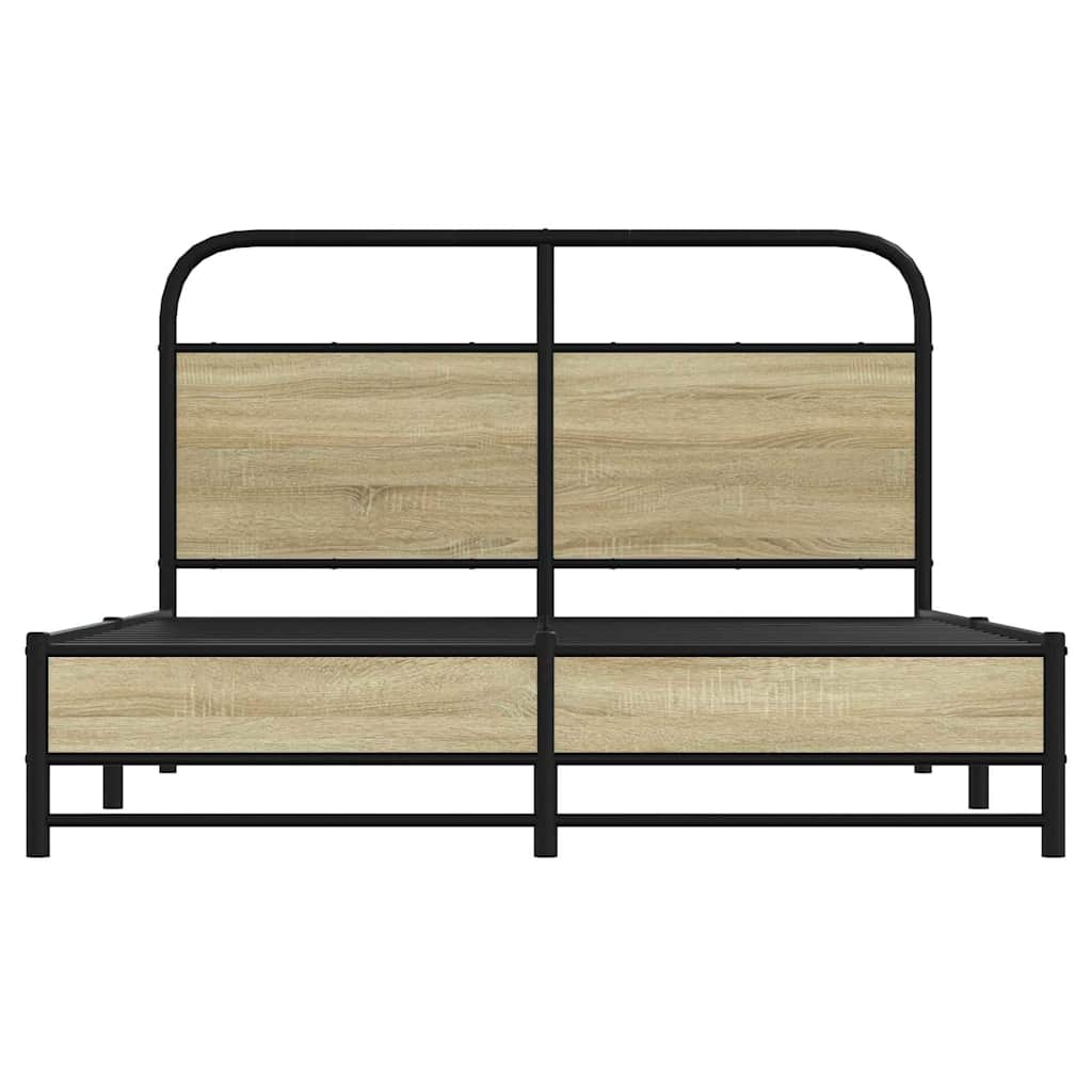 Cadre de lit sans matelas 135x190 cm chêne sonoma - XIOS