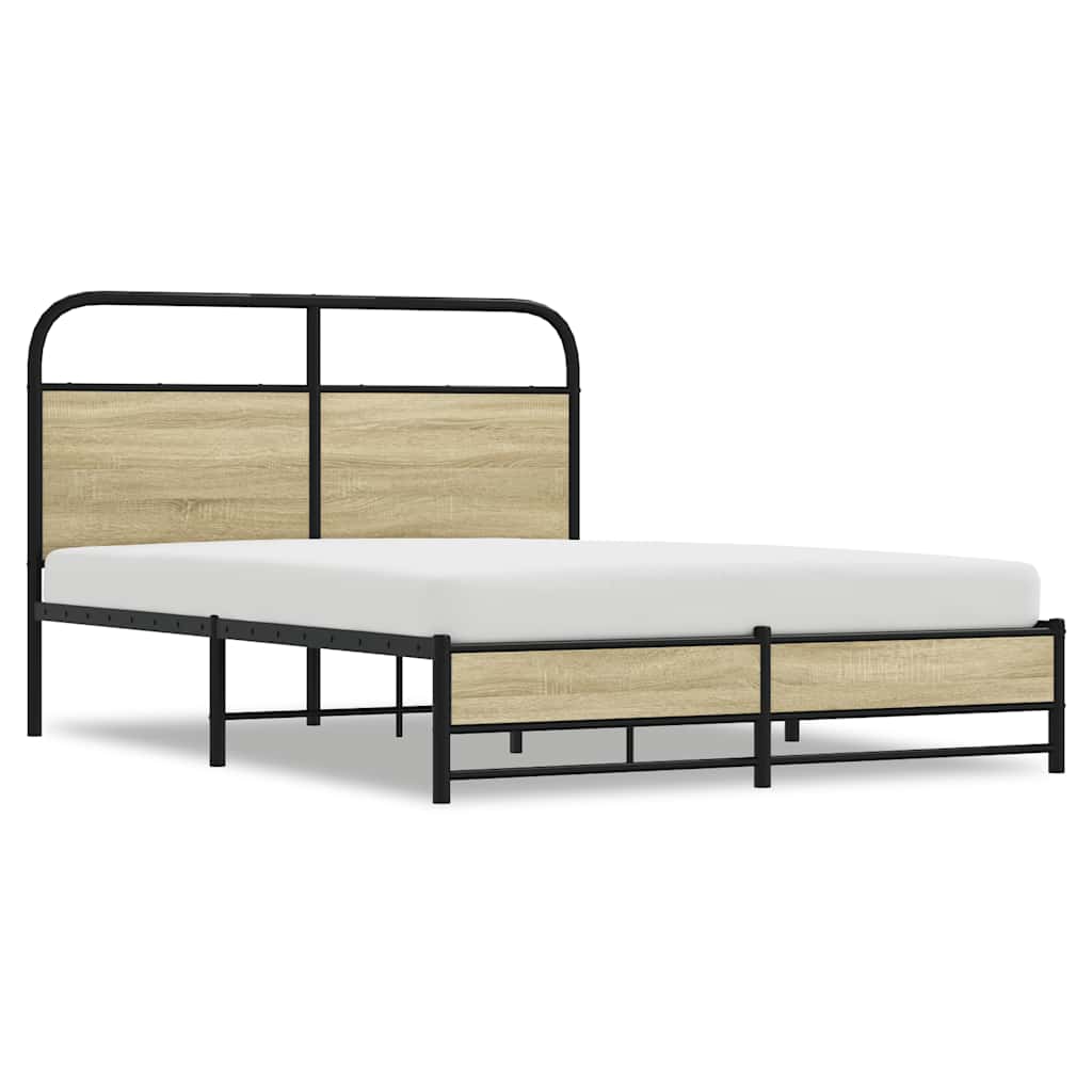 Cadre de lit sans matelas 140x190 cm chêne sonoma - XIOS