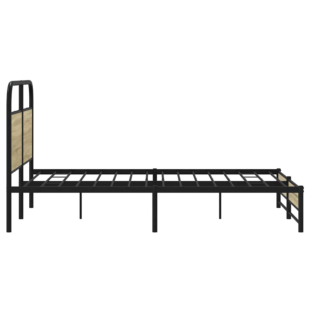 Cadre de lit sans matelas 140x190 cm chêne sonoma - XIOS