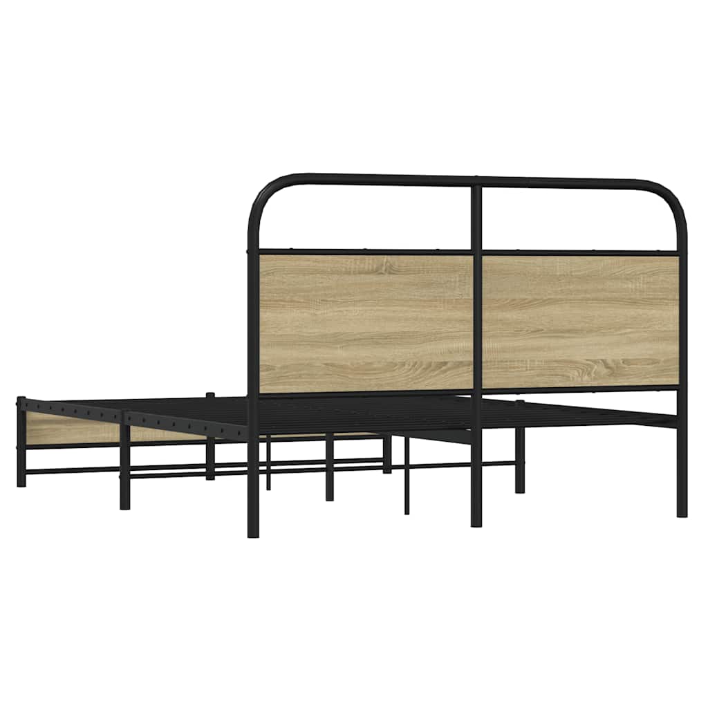 Cadre de lit sans matelas 140x190 cm chêne sonoma - XIOS