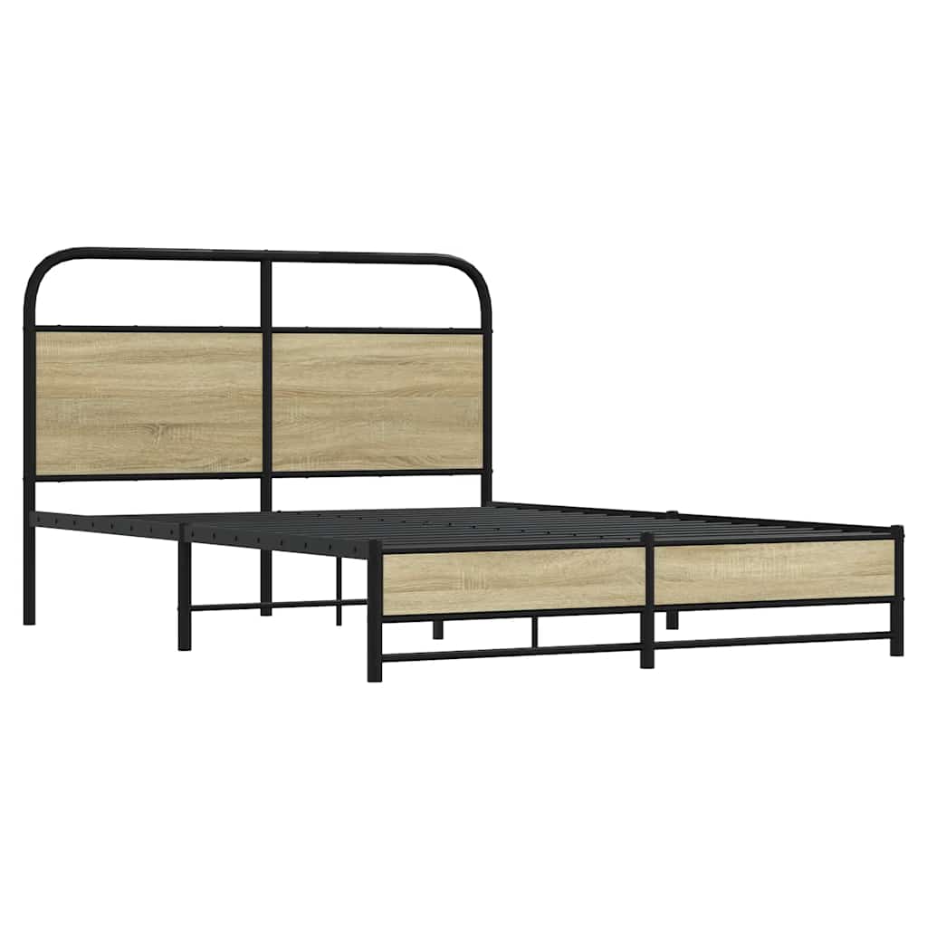 Cadre de lit sans matelas 140x200 cm chêne sonoma - XIOS