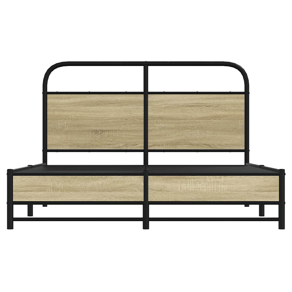 Cadre de lit sans matelas 140x200 cm chêne sonoma - XIOS