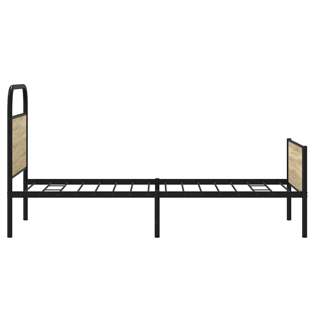 Cadre de lit sans matelas 75x190cm chêne sonoma bois ingénierie - XIOS