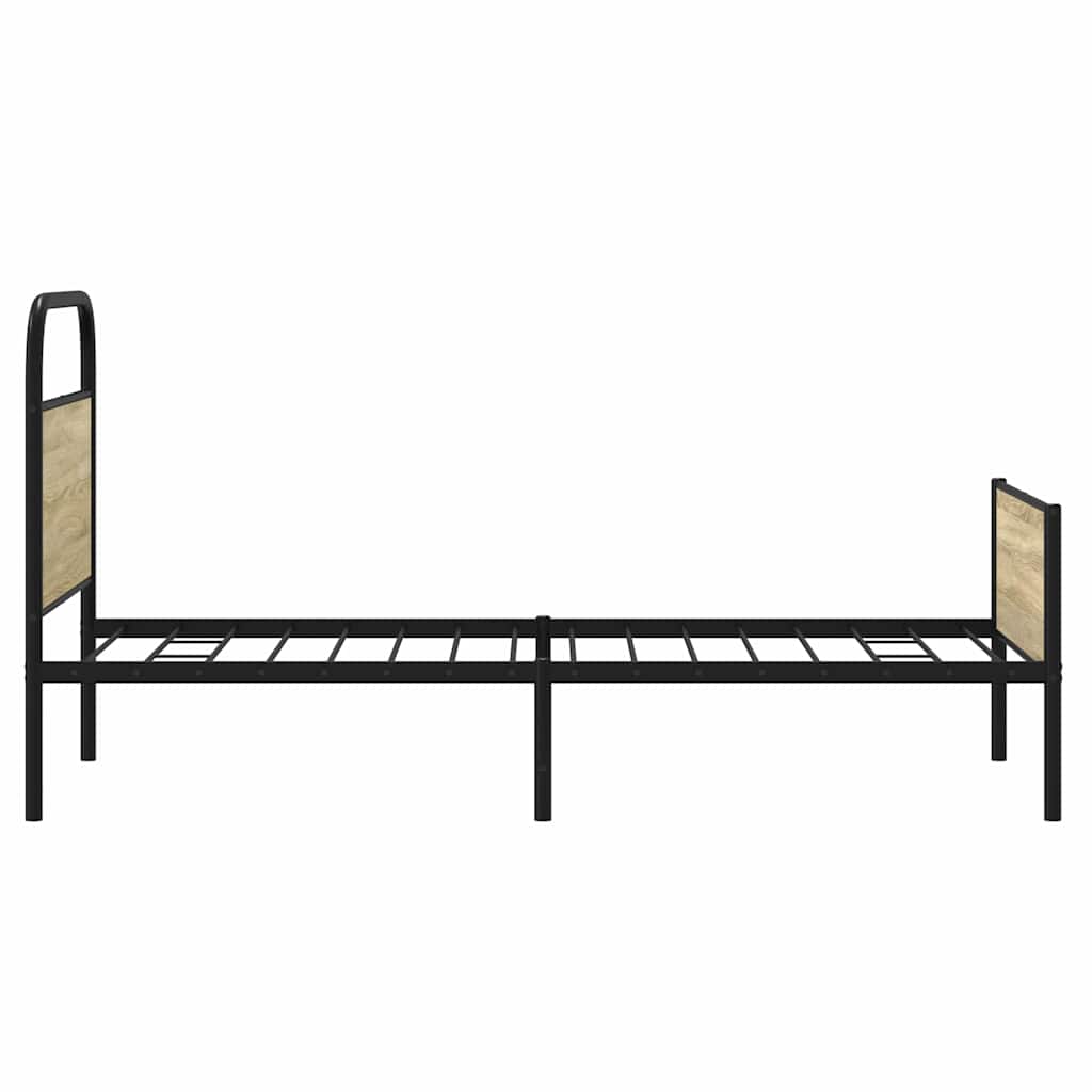 Cadre de lit sans matelas 80x200cm chêne sonoma bois ingénierie - XIOS
