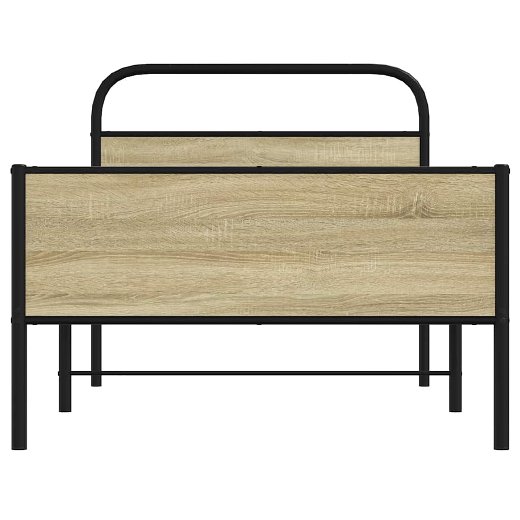 Cadre de lit sans matelas 90x190cm chêne sonoma bois ingénierie - XIOS