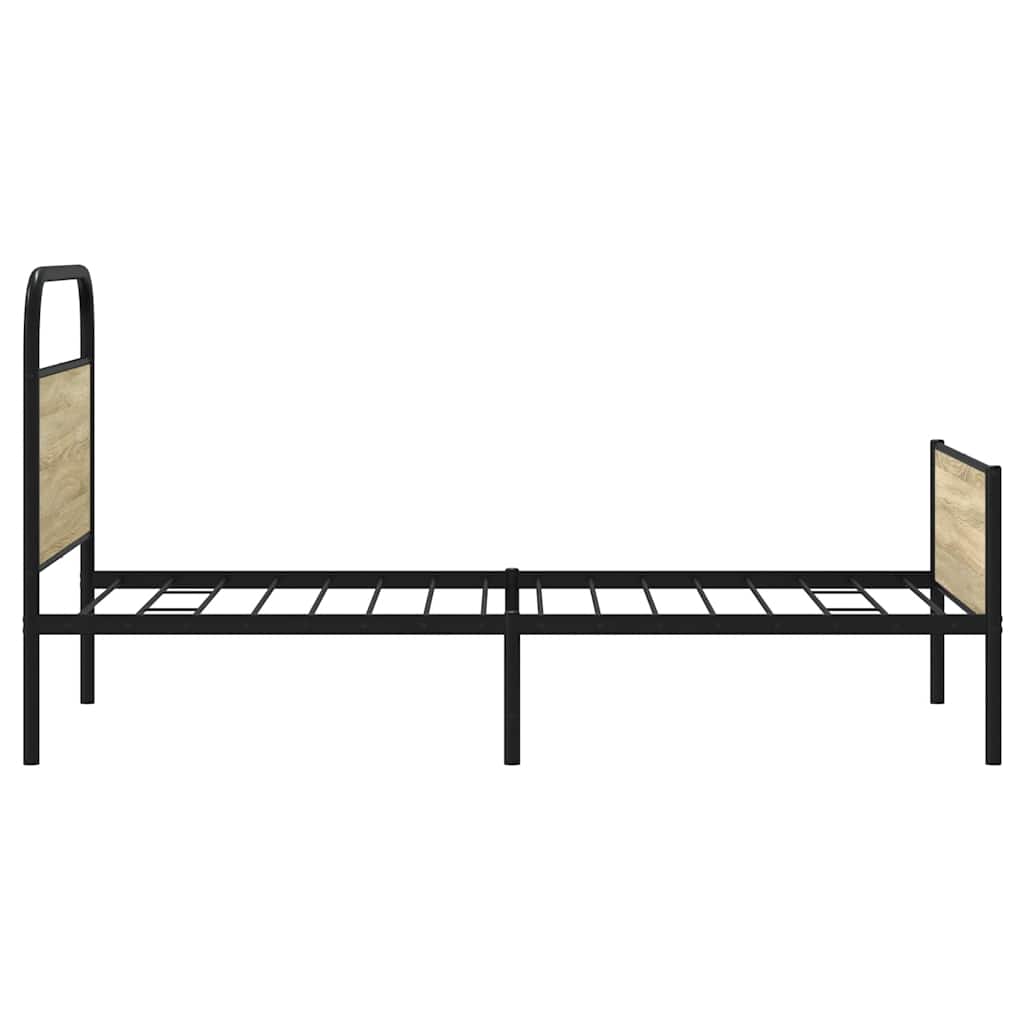 Cadre de lit sans matelas 90x200cm chêne sonoma bois ingénierie - XIOS