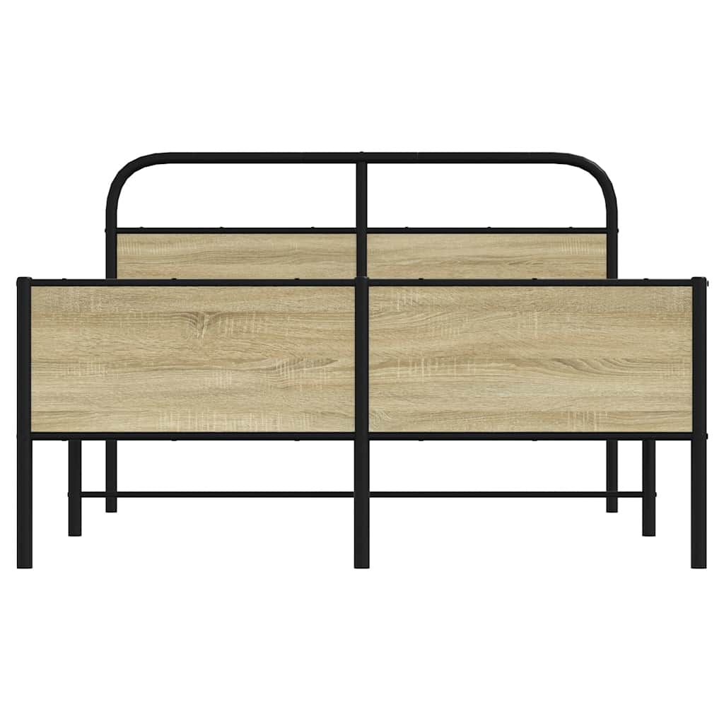 Cadre de lit sans matelas 135x190 cm chêne sonoma - XIOS