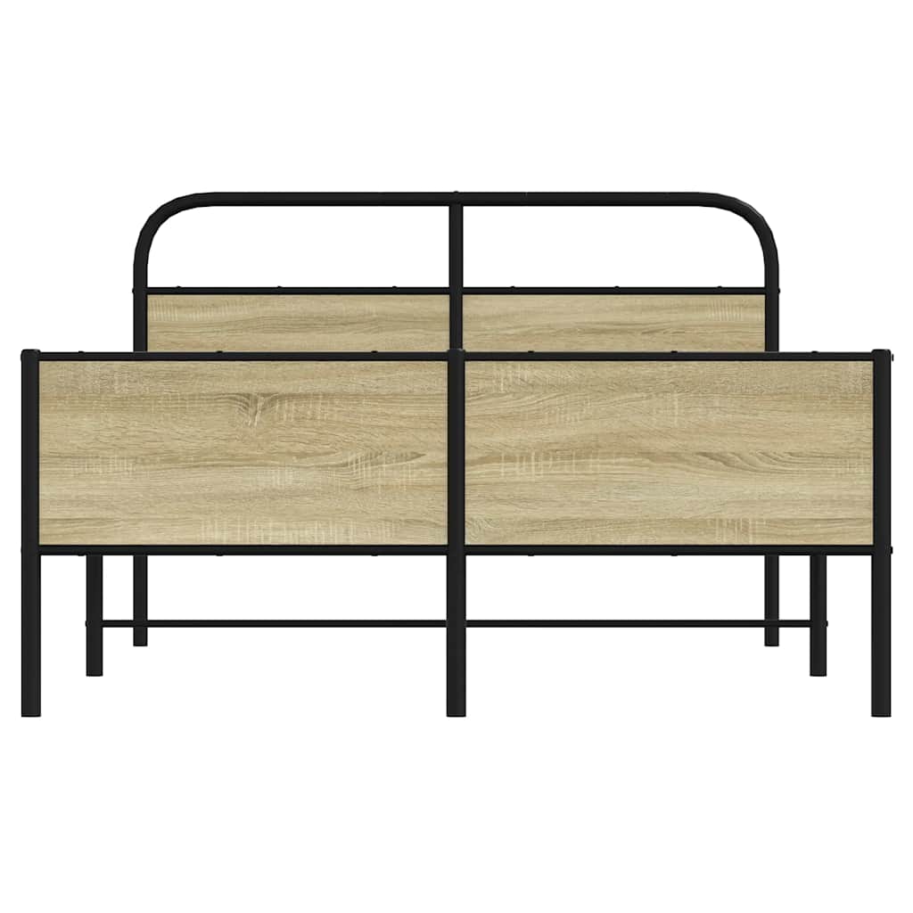 Cadre de lit sans matelas 140x200 cm chêne sonoma - XIOS