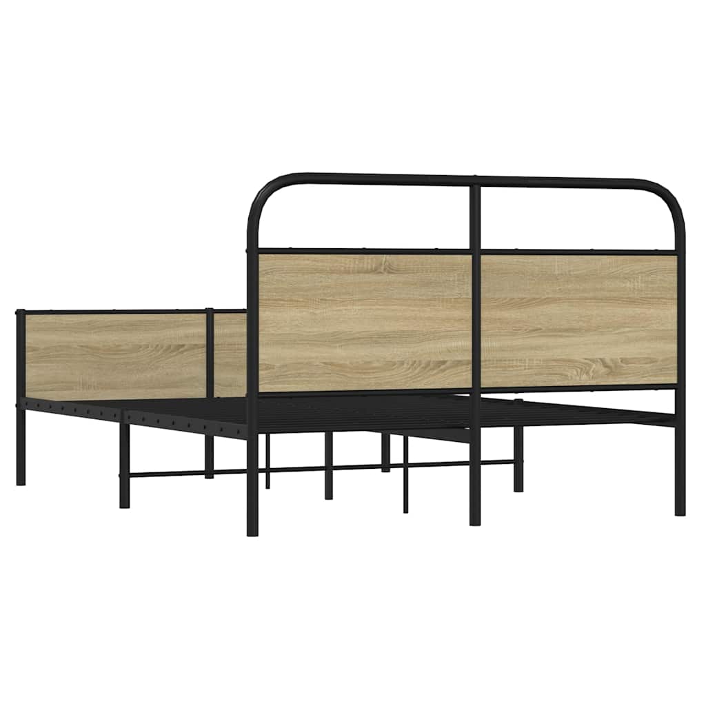 Cadre de lit sans matelas 140x200 cm chêne sonoma - XIOS