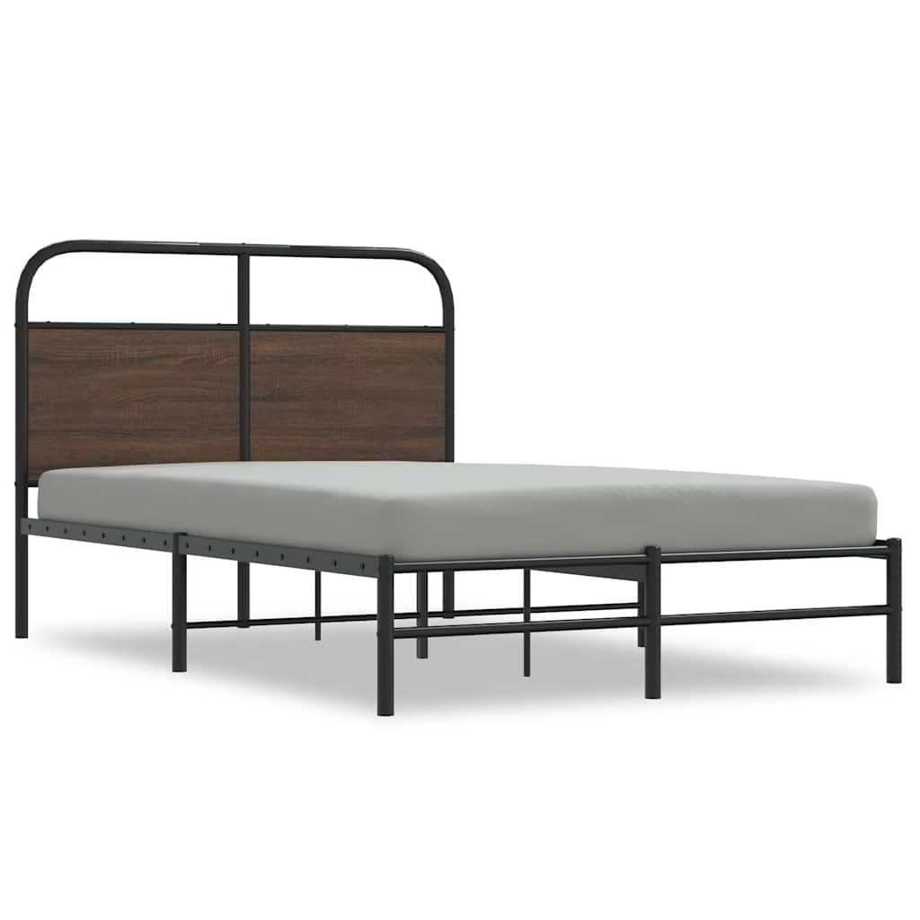 Cadre de lit sans matelas 120x190 cm chêne marron - XIOS
