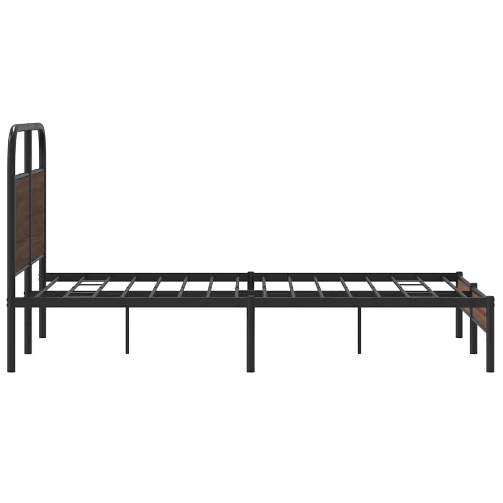 Cadre de lit sans matelas 120x200 cm chêne marron - XIOS
